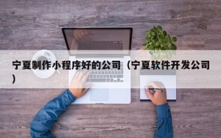 偃师宁夏制作小程序好的公司（宁夏软件开发公司）